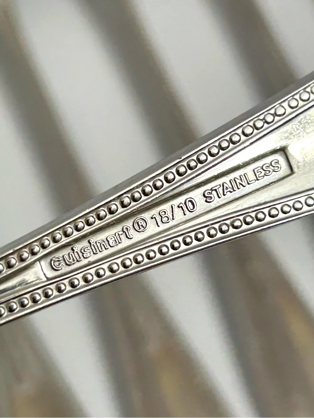 Cuisinart Stainless Steel Beaded Handle Dinner & Salad Forks - Set of 6